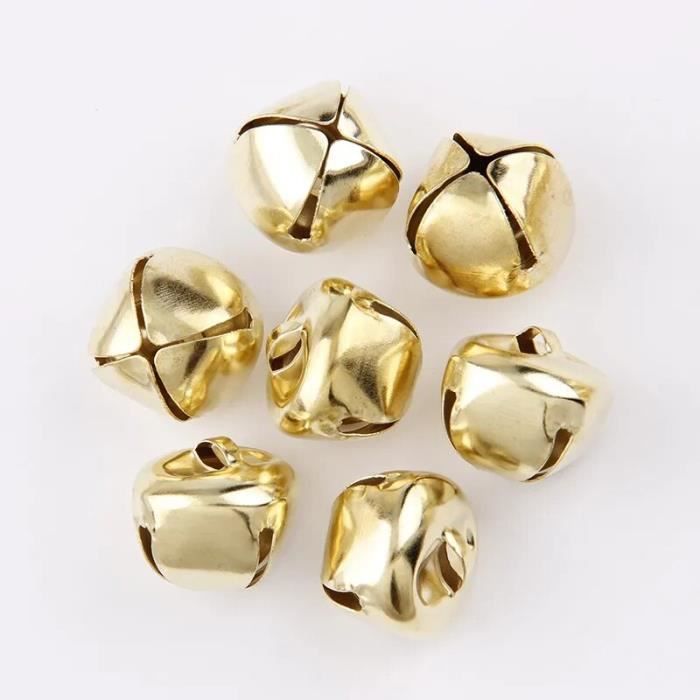 Lot De 100 Cloches Artisanales - Plaqué Argent - 6x8 Mm - Pour Projets DIY, Noël, Bijoux, Ornements