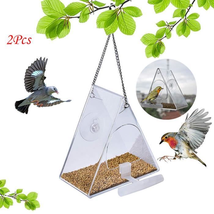 Nature_Decor Mangeoire à Oiseaux Avec Ventouse Pour Fenêtre