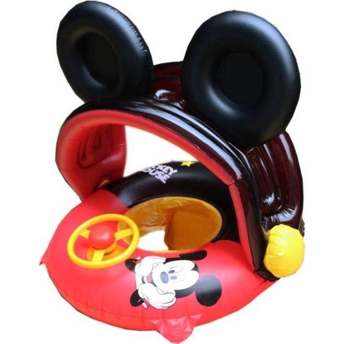 Bouée Gonflable de sécurité Enfant Mickey Pisine Bouée de natation avec Gonfleur pour bébé 2-6 ans en PVC