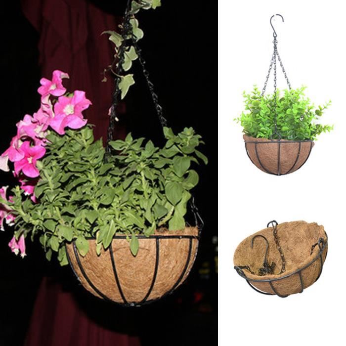 Lot De 5 Pots De Fleurs Suspendus En Plastique - 22x20x12 Cm, Rose, Pour Intérieur Ou Extérieur