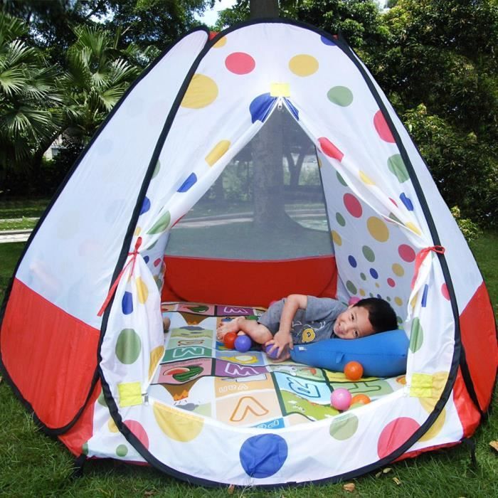 BESPORTBLE Tentes de Camping Enfants Jouent Maison en Plein Air avec Tunnel Carré Lit de Château Portable pour Filles Garçons Enfants Bambins Activités