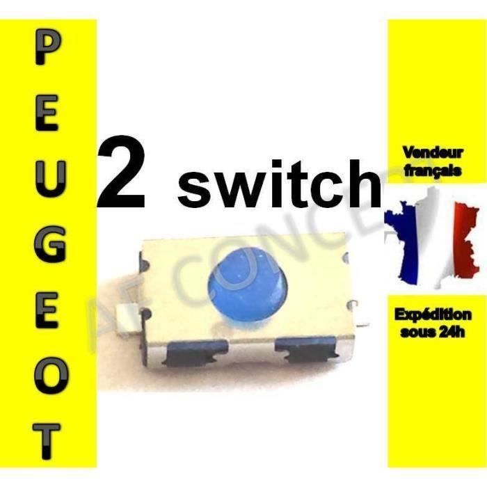 2 boutons 2 boutons switch pour clé plip peugeot 106 206 307 406, citroen C1 C2 C3