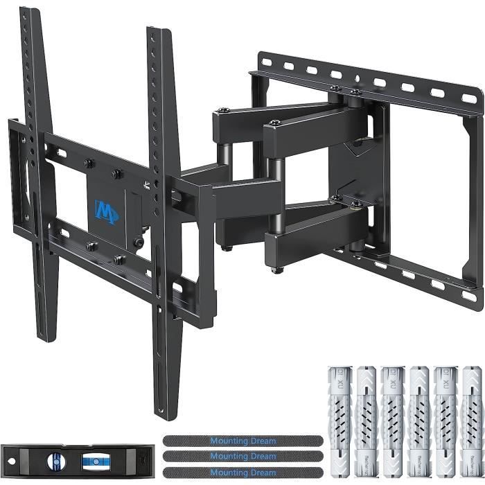 Support TV Mural Inclinable - Compatible 37 à 82 Pouces, Charge Max 60 Kg, VESA 600x400 Mm, Profil Mince 38 Mm