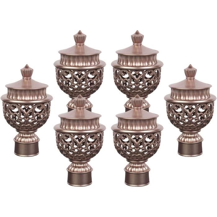 Embouts Coniques Inox Embouts De Finition Pour Tringle à Rideaux - Style Inox élégant - Installation Facile Sans Outils Accessoire Tringle Rideaux Gardinia