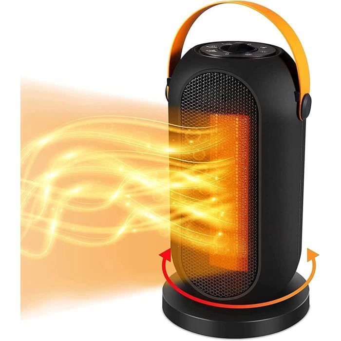 Chauffage D'Appoint Céramique HyAdierTech - Radiateur Soufflant Silencieux, 2 Modes, Oscillation 90°, Blanc