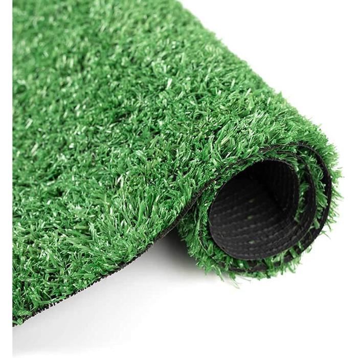 Faux Gazon synthétique Vert de 10 mm, intérieur ou extérieur à Haute