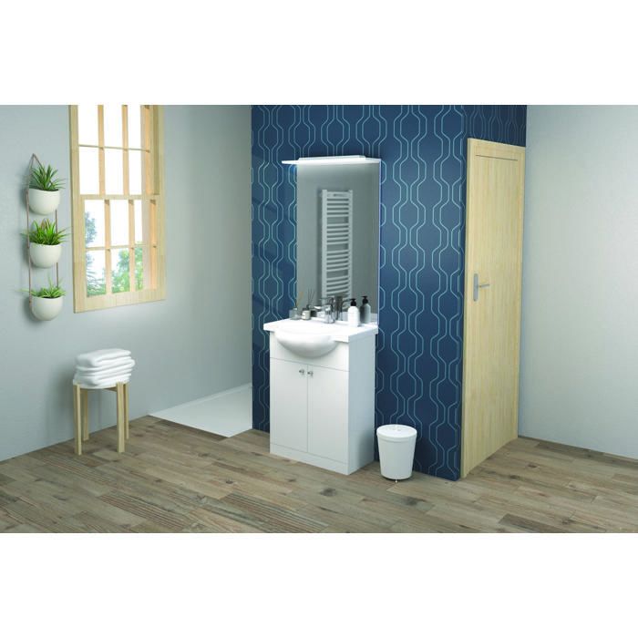 Meuble Salle De Bain Azuro Blanc Lt Aqua Cdiscount Maison