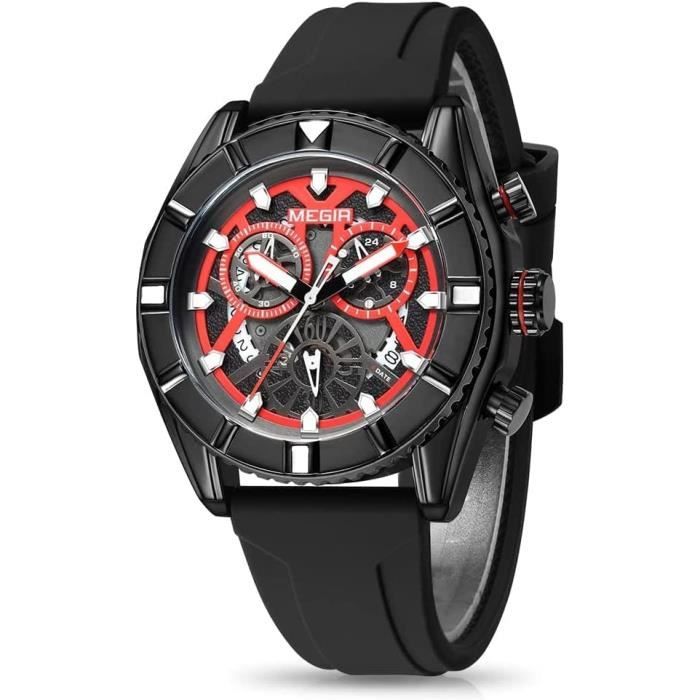 Montre à Quartz Lumineuse Avec Mousqueton Et Boussole - Pour Homme Et Femme - Neuf Avec Boîte