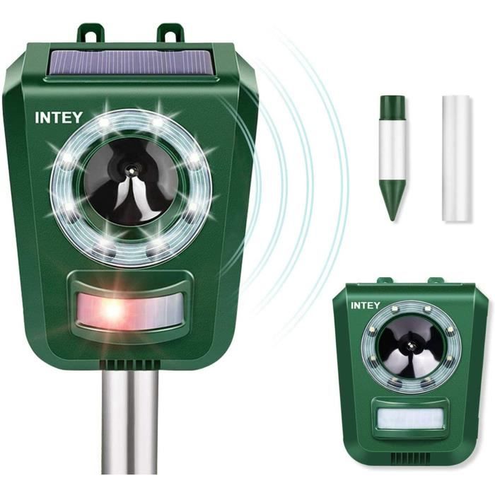 Intey Repulsif Chat Ultrason 5 Mode Frequence Reglable Repulsif Chat Exterieur Eloigner Les Chats Les Chiens Et Les Renar8 Cdiscount Jardin