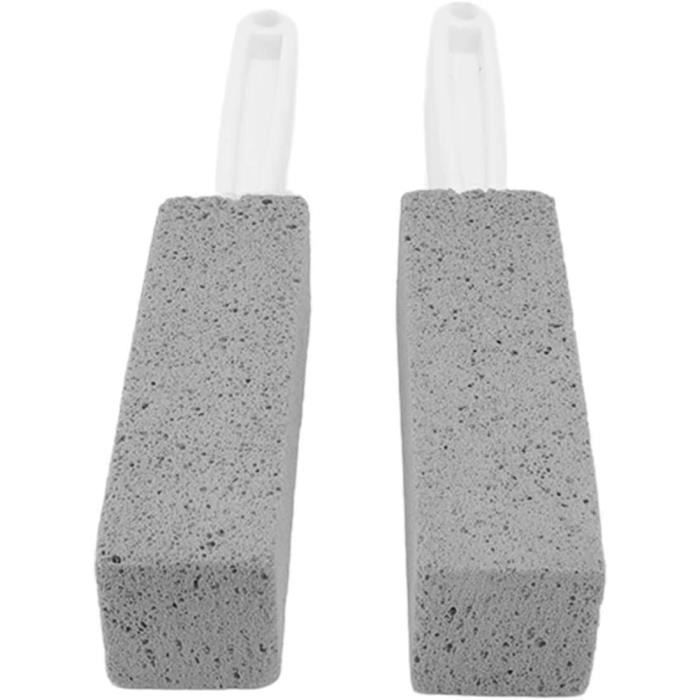 Lot de 4 pierres ponces pour WC - Brosse WC en pierre ponce avec manche
