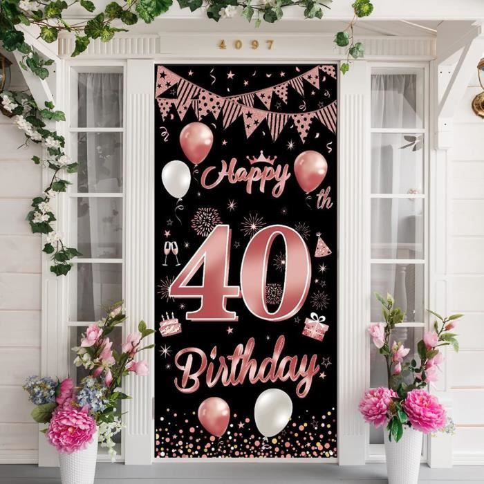 40 Anniversaire 40 Ans Deco Anniversaire 40 Ans Femme Banniere Decoration 40 Rosa Or Joyeux Anniversaire Bannier Deco 40 Ans 97 Cdiscount Maison