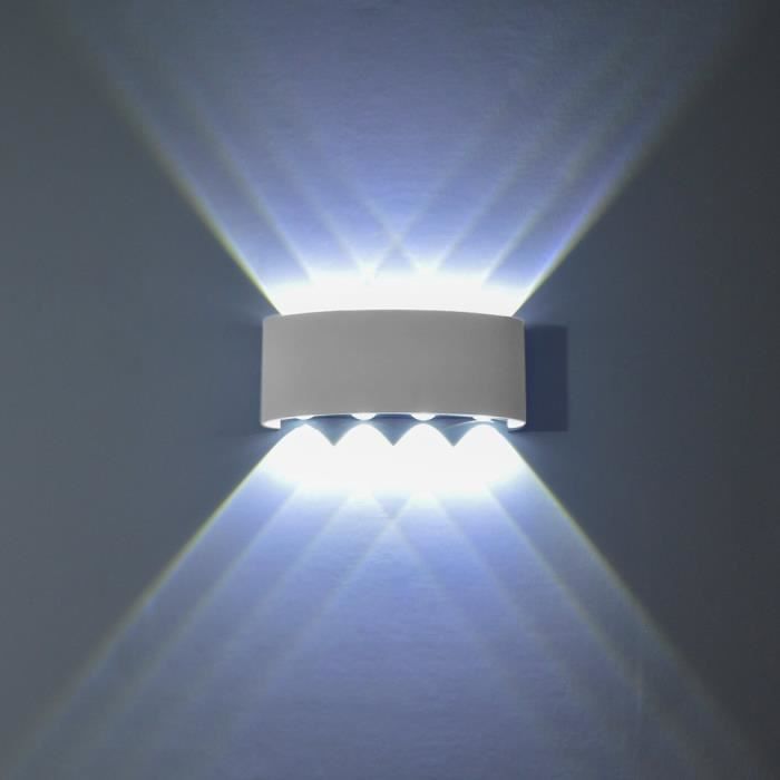 Applique Murale LED 8W Moderne Aluminium Lampe 8 LED Interieur Éclairage  Lumières pour Cuisine Escalier Chambre