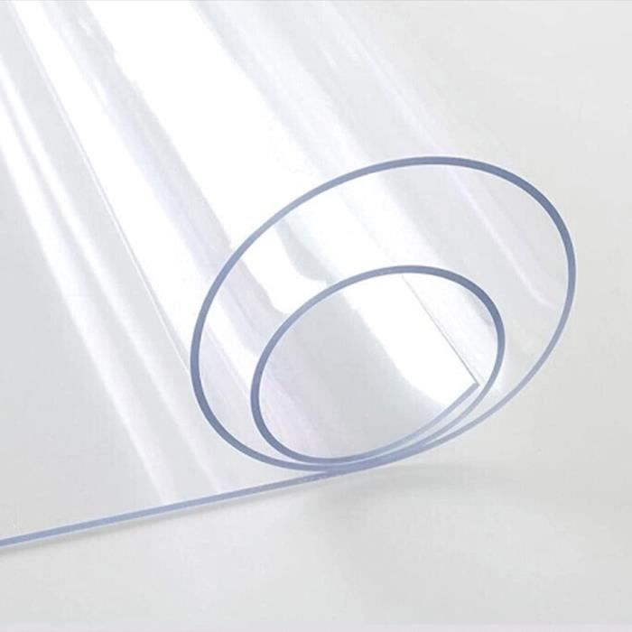 Clair Transparent Paillettes PVC Vinyle Facile à Nettoyer Nappe Couverture Protecteur