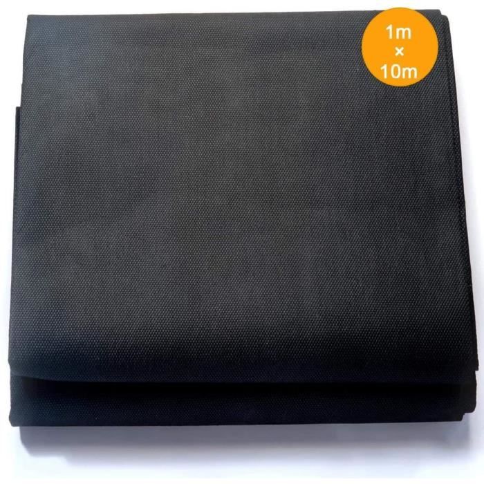 Bâche De Sol De Jardin En Polypropylène Noir | Tissu Anti-mauvaises Herbes Avec Clous - Pour Allées, Potagers, Gazon