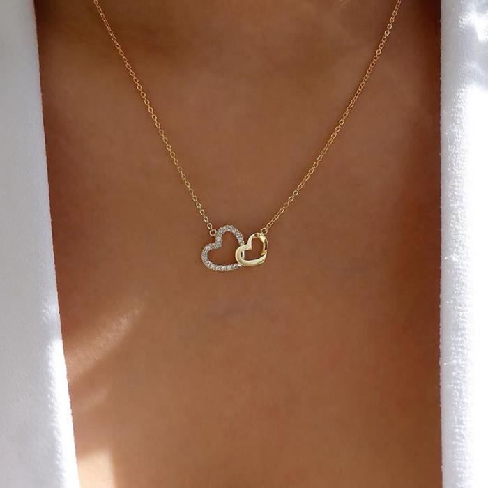 NEUF ! collier ras de cou chaine et coeur doré