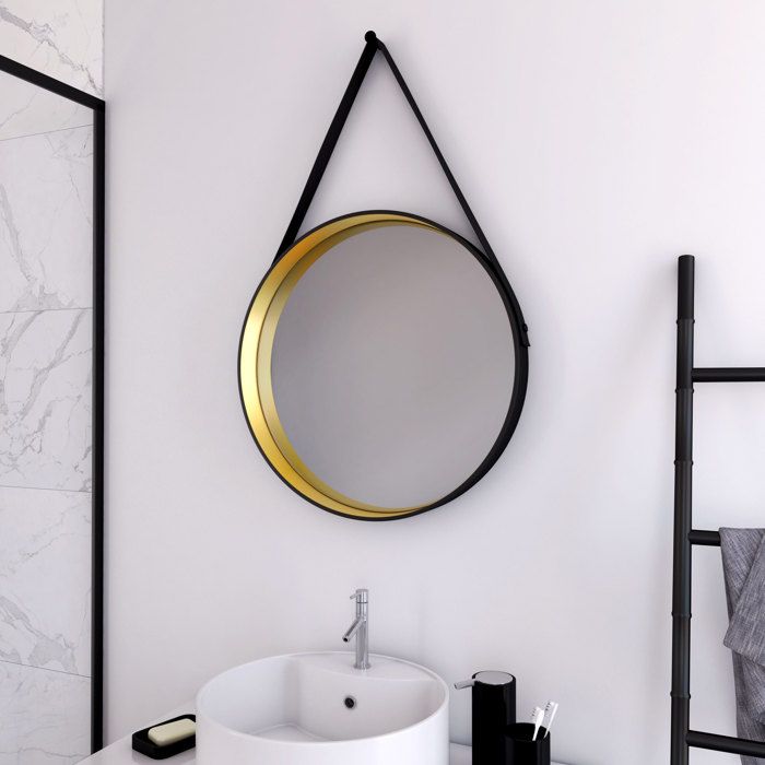 Miroir Salle De Bain Rond Type Barbier Diametre 50cm Barber