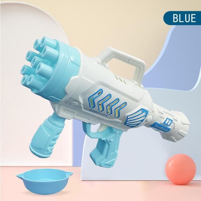 LAYPUNY Pistolet à Bulles Gatling – 132 Trous – LED – Autonomie 2200 MAh – Pour Fêtes, Intérieur/extérieur