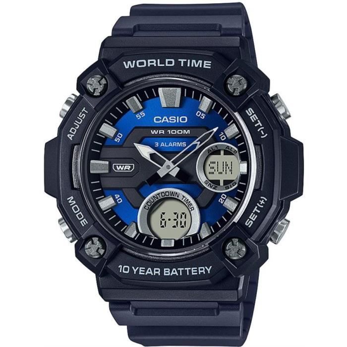 Montre Digitale Casio AEQ-110W-1A2 Pour Homme - Style Sportif, Résistante Et Pratique