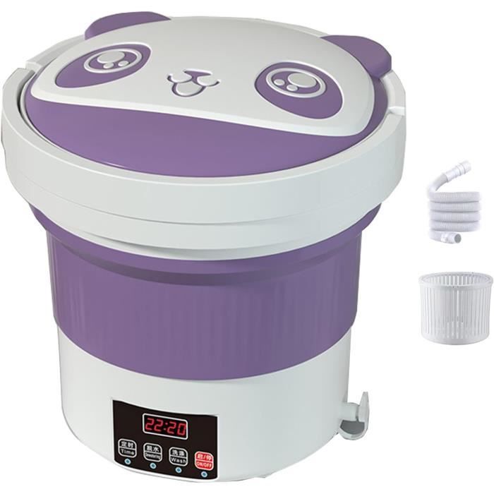 Mini Machine à Laver Portable Pliable MYTEX-SHOP 8L / 4kg, Lavante, Frontale, Violette, Classe A