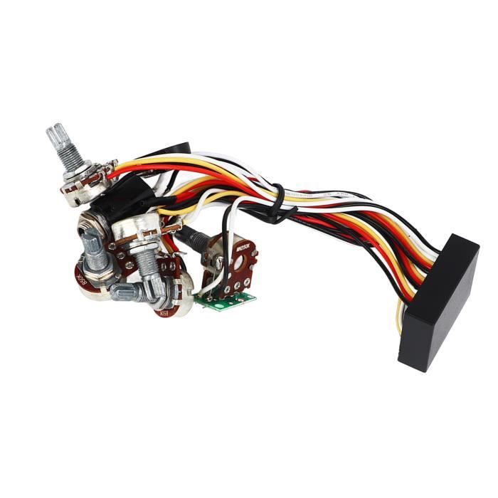 Kit De Harnais Pré-câblé Pour Guitare électrique - Volume Et Tonalité 500K - Interrupteur 3 Voies - Base 0.94 Pouces