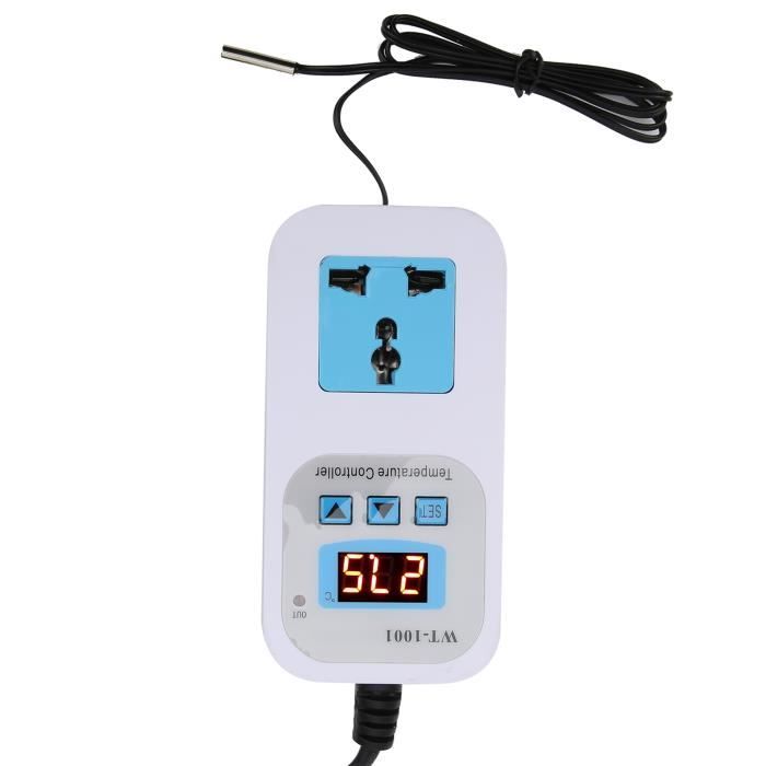 Prise Contrôleur De Température Numérique 230V Avec Sonde - Thermostat Pour Terrarium, Serre, Incubateur - 11