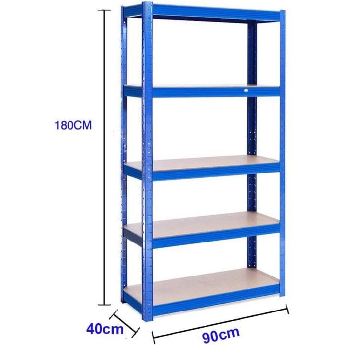 Shelfplaza PRO 180x75x50 Cm Étagère Charges Lourde En Galvanisé Avec 4 Etageres Et Une Capacite De Charge De 200 Kg Par Etagere 97287196