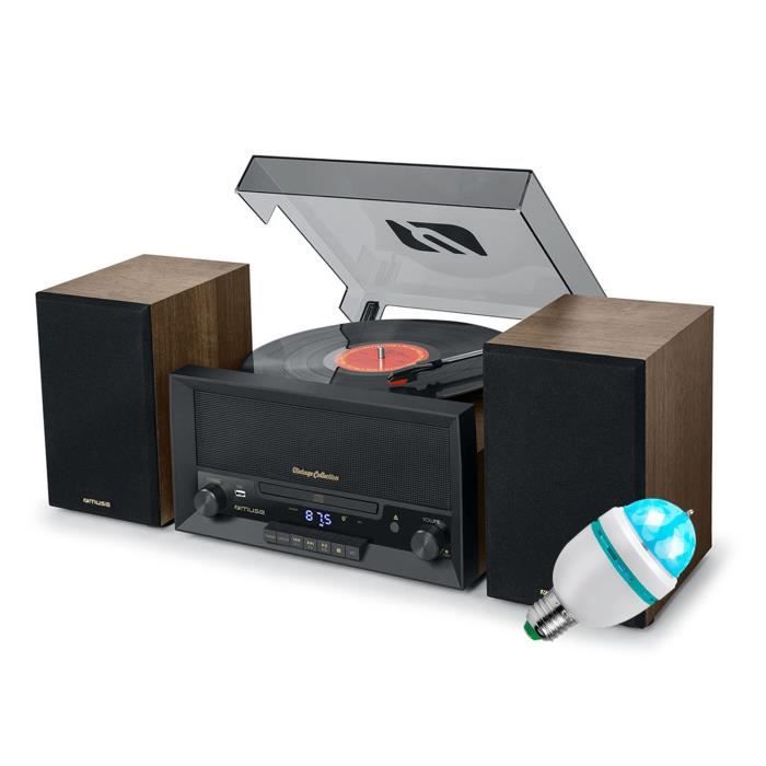 Platine vinyle Muse MT-120 MB avec systeme CD, Bluetooth, US
