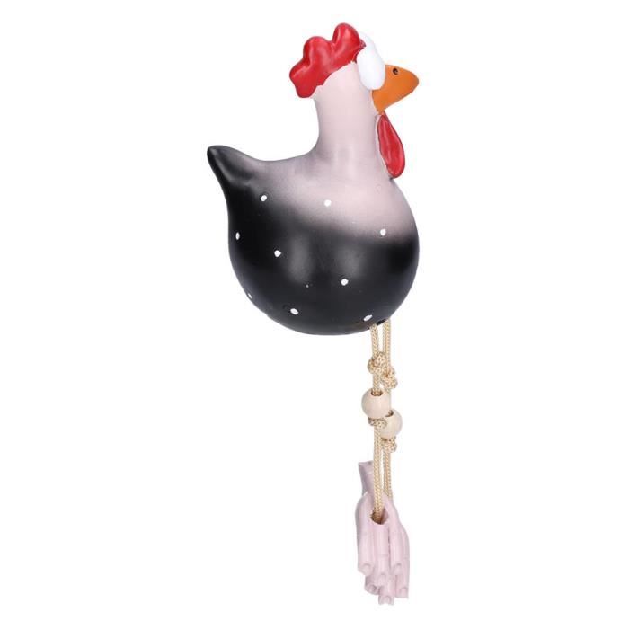 Statue De Coq En Résine Pour Jardin - Décoration Extérieure Avec 'Bonjour' - 16,5 X 10 Cm - Résistante Aux Intempéries