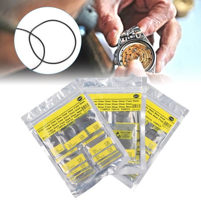 Lot De 28 Joints Toriques Pour Montre – Diamètre 13-40 Mm, épaisseur 0,6 Mm, Caoutchouc étanche, Réparation Boîtier Arrière
