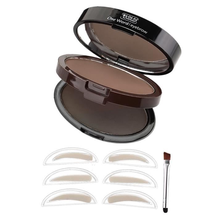 Kit De Poudre De Tampon Pour Sourcils Imperméable À L'eau Brun Clair Clair  Gazechimp - Cdiscount Au Quotidien