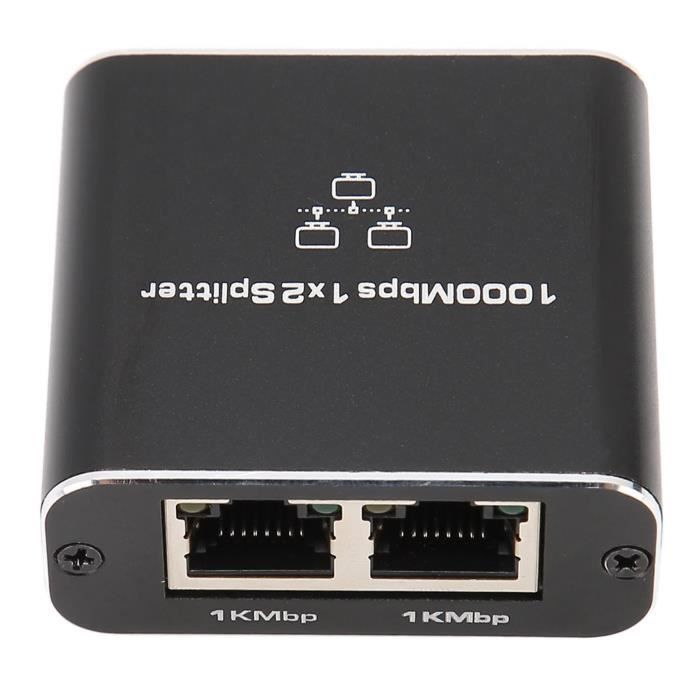 HURRISE Répartiteur de câble Ethernet 1000 Mbps 1 à 2 Adaptateur  Répartiteur Ethernet, Câble RJ45 Réseau LAN informatique reseau - Cdiscount  Informatique
