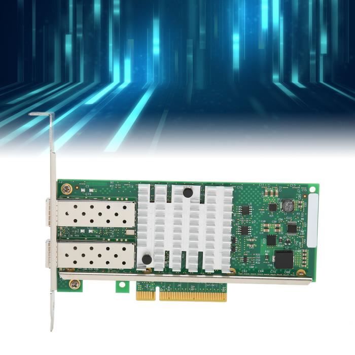 Carte Réseau PCIe Double Port 10Gbps SFP - Puce Intel 82599 Pour Serveur, Gaming Et Virtualisation