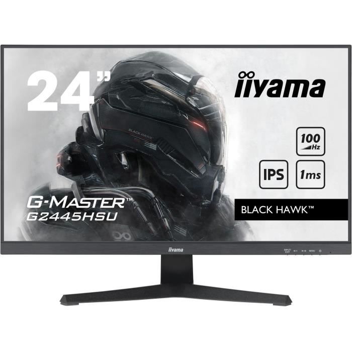 Ecran PC Gamer - IIYAMA - G2445HSU-B1 - 238 FHD - Dalle IPS - 1ms - 100Hz - HDMI/DisplayPort / HUB-USB speakers