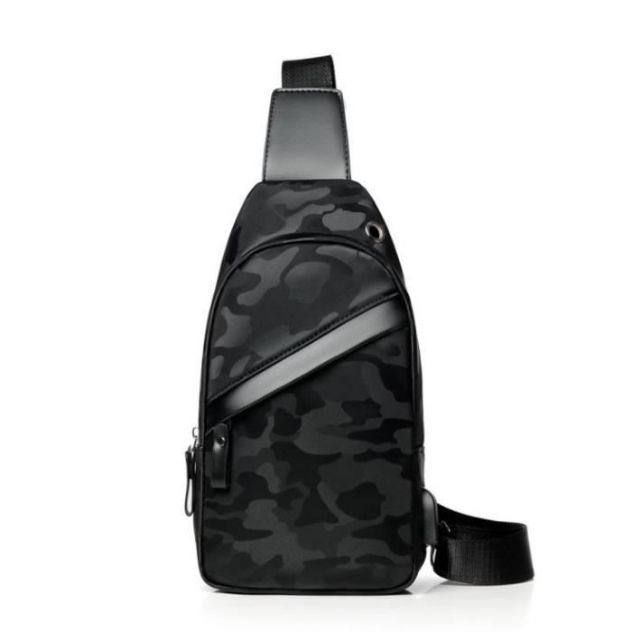 SACOCHE Homme - Nouveaux sports de loisirs multifonctionnels - noir happy - Cdiscount Bagagerie 