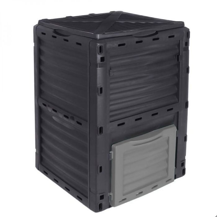 Composteur de jardin Linxor 300 L - Noir et Gris