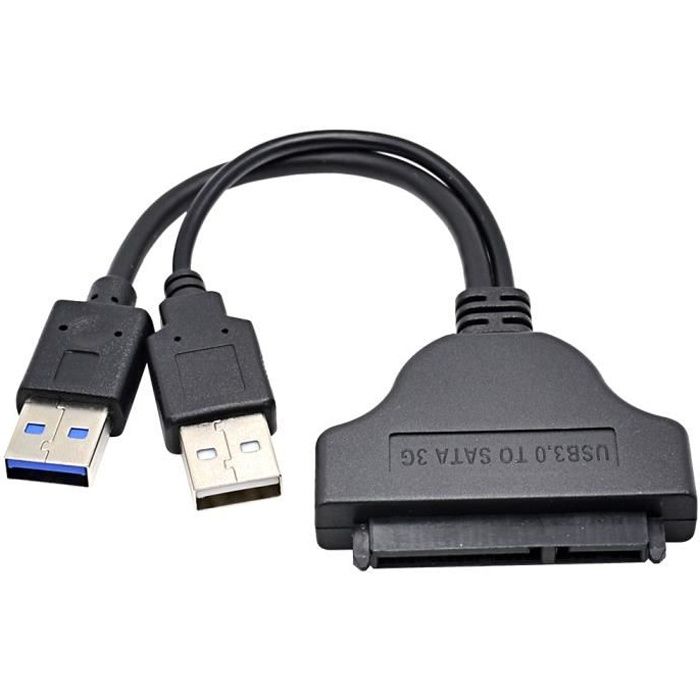 Adaptateur SATA Vers USB 3.0 - Pour HDD/SSD 2.5 Pouces - Transfert Rapide UASP - Compatible Windows