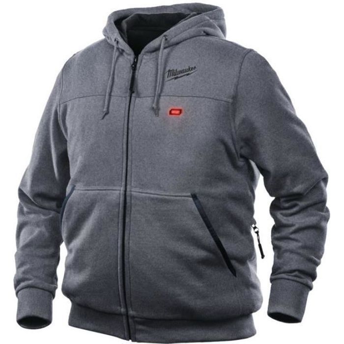 Sweat chauffant Milwaukee Gris M12 HHGREY3-0 Taille M 4933464353 sans batterie ni chargeur