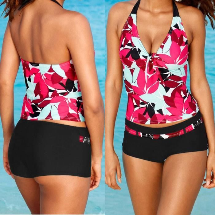 Femmes Tankini Ensembles avec Boy Shorts Maillots de bain Ladies Two Piece  Swimsuits SFW71206316_3780