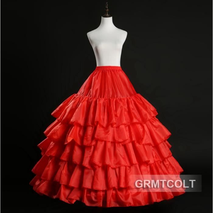 grmtcolt® vente chaude rouge 4 couches de mariage jupon crinolines pour robe de bal de mariage robes accessoires