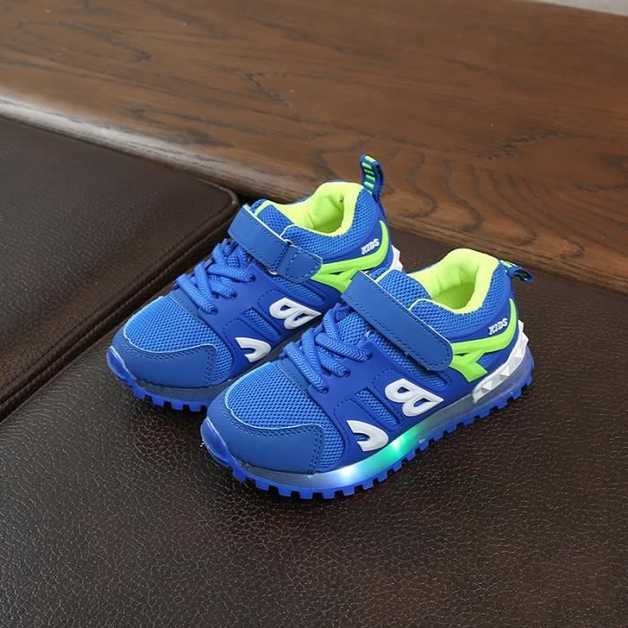 Chaussures LED Lumineuses USB Rechargeables Enfants Unisexe - Sneakers à Roulettes Double Pour Sports Et Loisirs