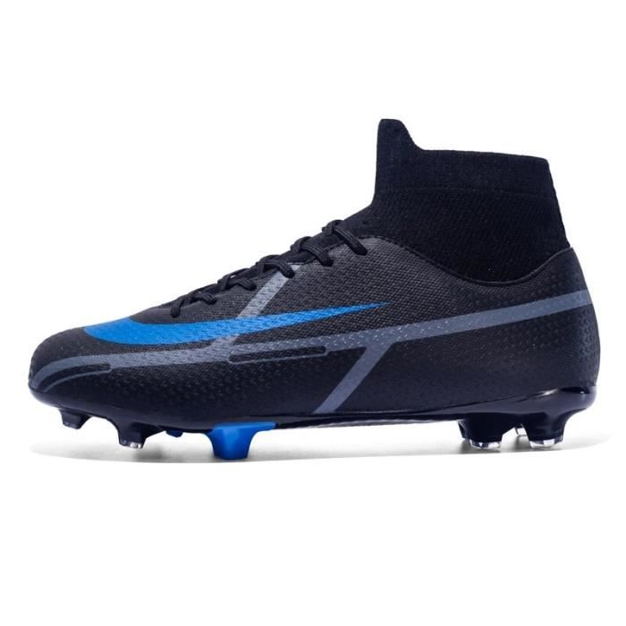 Chaussures De Foot Homme – Crampons FG, Terrain Synthétique, Montantes, Lacets, EU 35 à 47, Pour Intérieur Et Extérieur