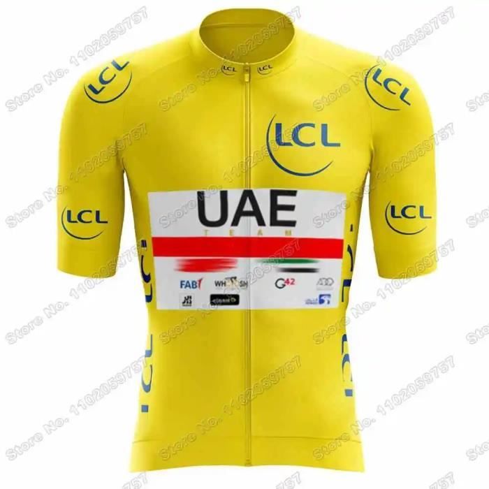 2022 Pro Team UAE Kit Cyclisme Homme - Maillot Respirant + Cuissard GEL - Qualité Pro Pour Route & VTT