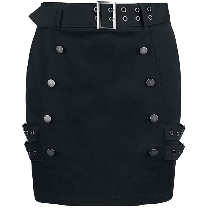 Gothicana By EMP Gilet Noir Homme Avec Boucles – Style Gothic Rock Punk