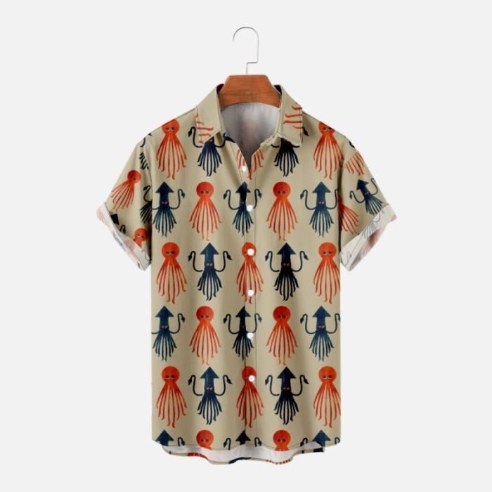 Chemise Homme été Mode Bicolore Bleu-Blanc et Noir Grande Taille