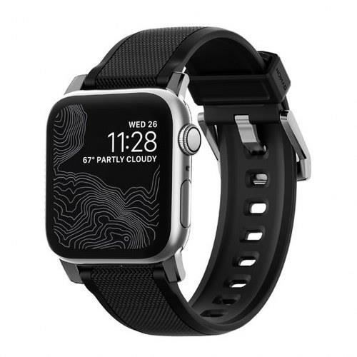 Bracelet pour Apple Watch - NOMAD - Rugged V2 - Caoutchouc FKM - Acier inoxydable 316 PVD - 100% étanche