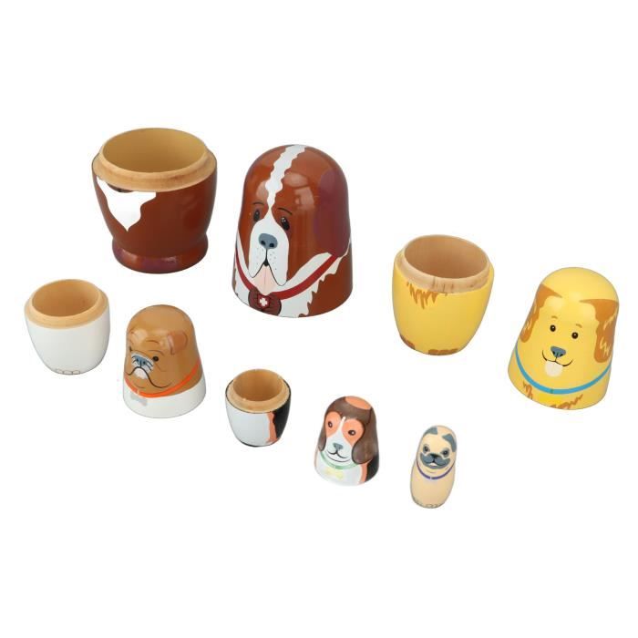 Poupées Gigognes Russes Matriochka - 10 Pièces En Bois Peint - Jouet Empilable Cadeau Déco