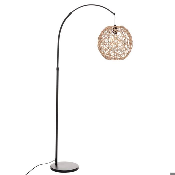 Lampadaire arc Raahe métal noir H180cm