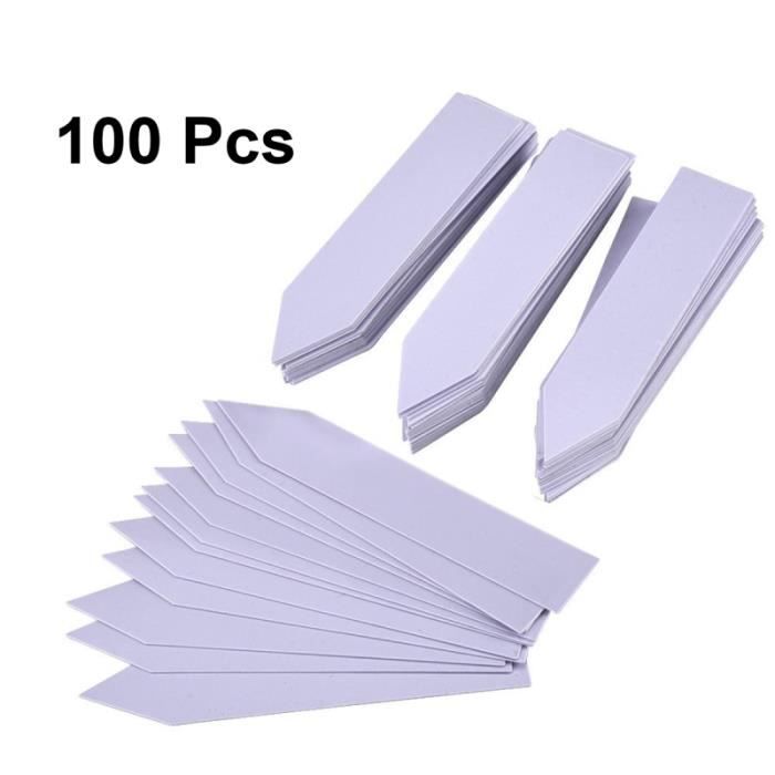 100 pièces étiquettes de plantes PVC plastique pratique durable étiquette  décorative marqueurs ETIQUETTE PLANTE - MARQUE PLANTE - Cdiscount Jardin