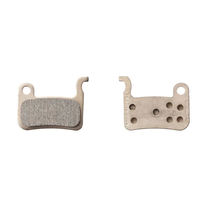 Plaquette de frein vélo Shimano M06-MX en métal et ressort avec goupille fendue - argenté