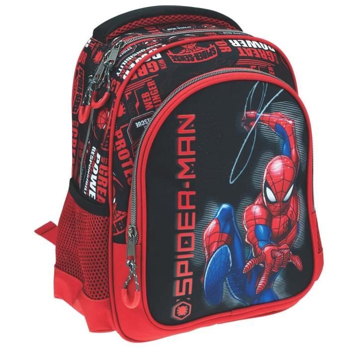 Sac ?� dos - SPIDERMAN - Maternelle - 30 CM - 1 compartiment - Mixte - Zipp?�e - Cdiscount 